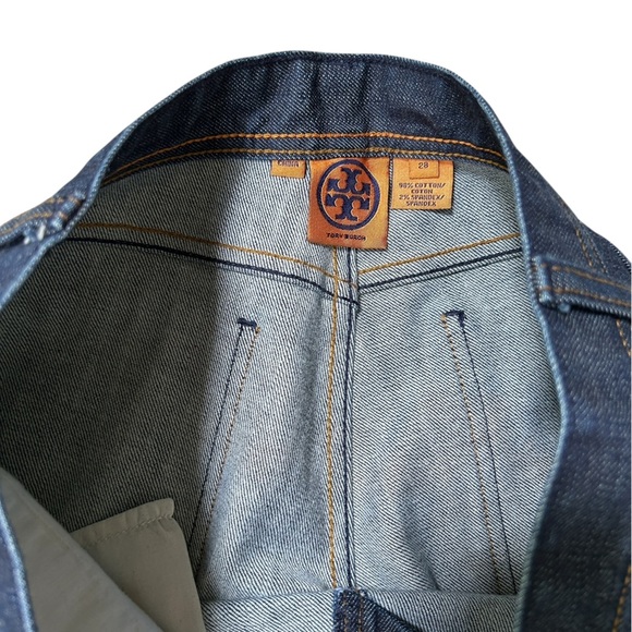 Tory Burch Classic Tory Jeans – Size 28, Dark Blue Denim - Picture 4 of 9
